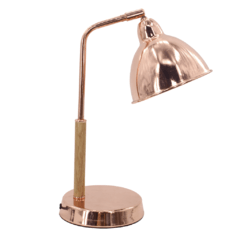 Velador mad./met. E27 - NEGRO O COBRE - comprar online