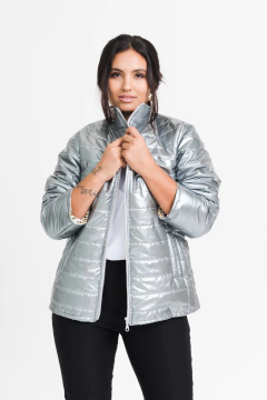 Campera Puffer Plata - comprar online