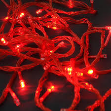 Pisca-Pisca vermelho com fio transparente - comprar online