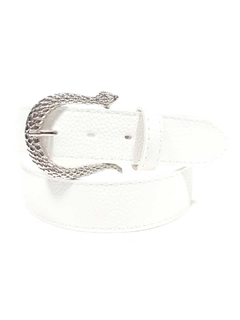 HEBILLA SERPIENTE. CUERINA PASE 40 MM.BLANCO.
