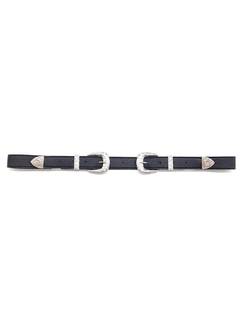 Doble hebilla. Cuerina pase 30 mm. NEGRO. - comprar online