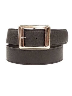 Hebilla rectangular. cuerina pase 40 mm. NEGRO.