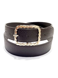 HEBILLA CUADRADA RAPUNZEL PASE 40. CUERINA NEGRO