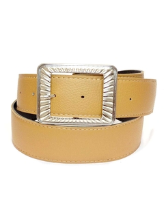 Hebilla rectangular GRABADA. cuerina pase 40 mm. SUELA