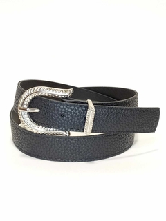 HEBILLA MAFALDA. CUERINA PASE 30 MM. NEGRO.