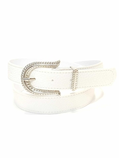 HEBILLA MAFALDA. CUERINA PASE 30 MM. blanco