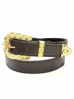 TEXANO DORADO TAYLOR. CUERINA PASE 30 MM. NEGRO