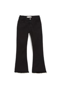 calça jeans flare preta