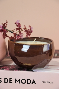 vela perfumada cerâmica terracota 9x9cm - comprar online