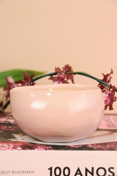 vela perfumada cerâmica les marie rosa 9x9cm - Les Marie