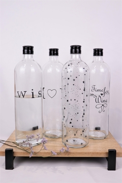 garrafa vidro com silk estampas diversas