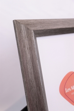 porta retrato madeira prata escovado na internet