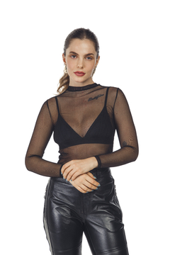 blusa segunda pele lisa les marie brand preta - comprar online