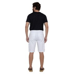 Bermuda Jeans Masculina Cargo Branca - comprar online