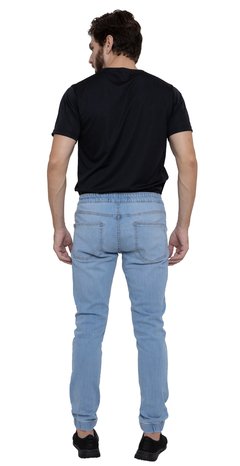 Imagem do Calça Jeans Masculina Jogger Com Cordão