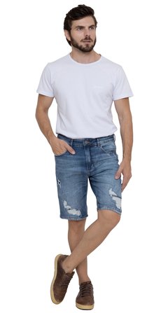 Bermuda Jeans Masculina Rasgos - comprar online