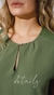 Blusa combinada en seda y modal