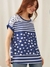 Blusa frente estampado en creppe