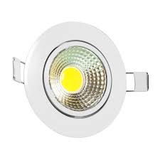 Spot Super Led 5w Redondo Cob Branco Frio 6500k Bivolt Direcionavel