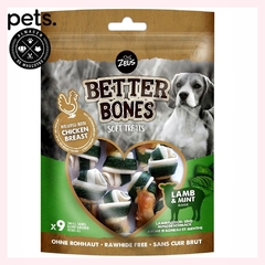 BETTER BONES - HUESOS ENROLLADOS DE POLLO CON CORDERO/MENTA 9 U.
