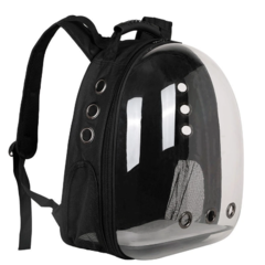 Mochila Bolso Trasportador / Transparente Negro en internet