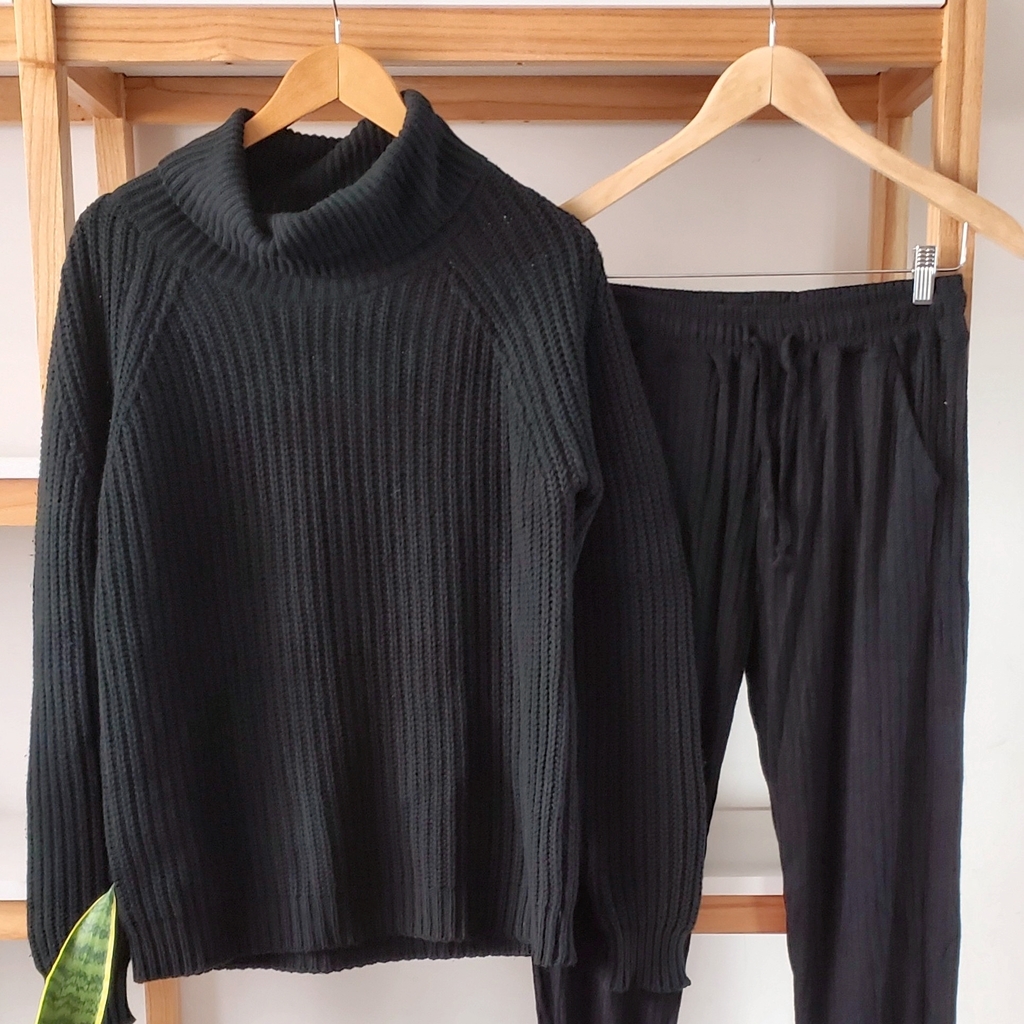 Pantalón de Lanilla Negro con Bolsillos - Art.91 - Mecano