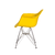 Cadeira Eiffel Com Braço Cromada - Amarela - Decco Móveis 