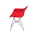 Cadeira Eiffel Com Braço Cromada - Vermelha - Decco Móveis 
