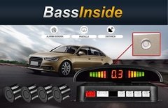 Sensores de estacionamiento con pantalla indicadora leds, kit 4 sensores pantalla y sonido , universal