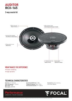 Focal Kit Rcx165 sistema de parlantes Coaxiales 2 vias en internet
