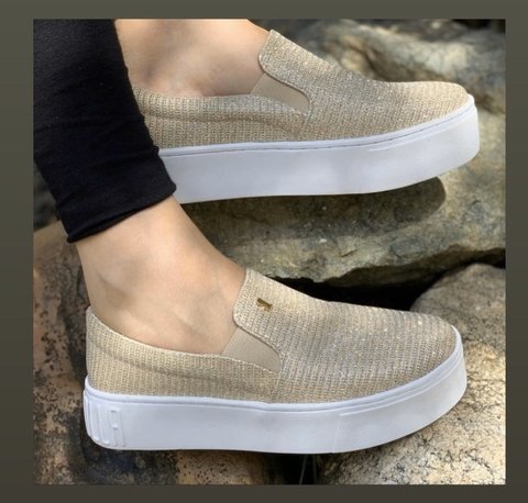 Slip A Brilho Dourado - Santa Lolla - Rosa Chic