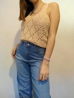 Musculosa Rombos Camel - comprar online