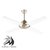VENTILADOR ACERO / MADERA BLANCA