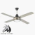 VENTILADOR ACERO INOXIDABLE CON PLAFÓN LED