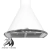 CAMPANA CONO COLOR BLANCO 90 CM - CON EXTRACTOR - CON SALIDA AL EXTERIOR