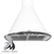 CAMPANA CONO COLOR BLANCO 60 CM - CON EXTRACTOR - CON SALIDA AL EXTERIOR