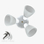 3 SPOTS FIJOS CON VIDRIO - BLANCO