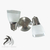 2 SPOTS DIRECCIONABLES CON VIDRIO BORDE CRISTAL