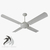VENTILADOR DE TECHO 4 PALAS METAL BLANCO - comprar online