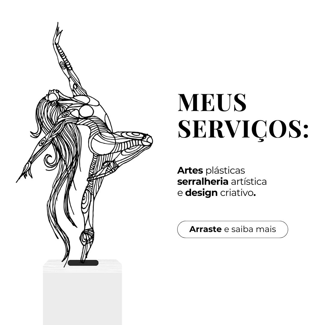 Artes plásticas serralheria artística e design criativo.