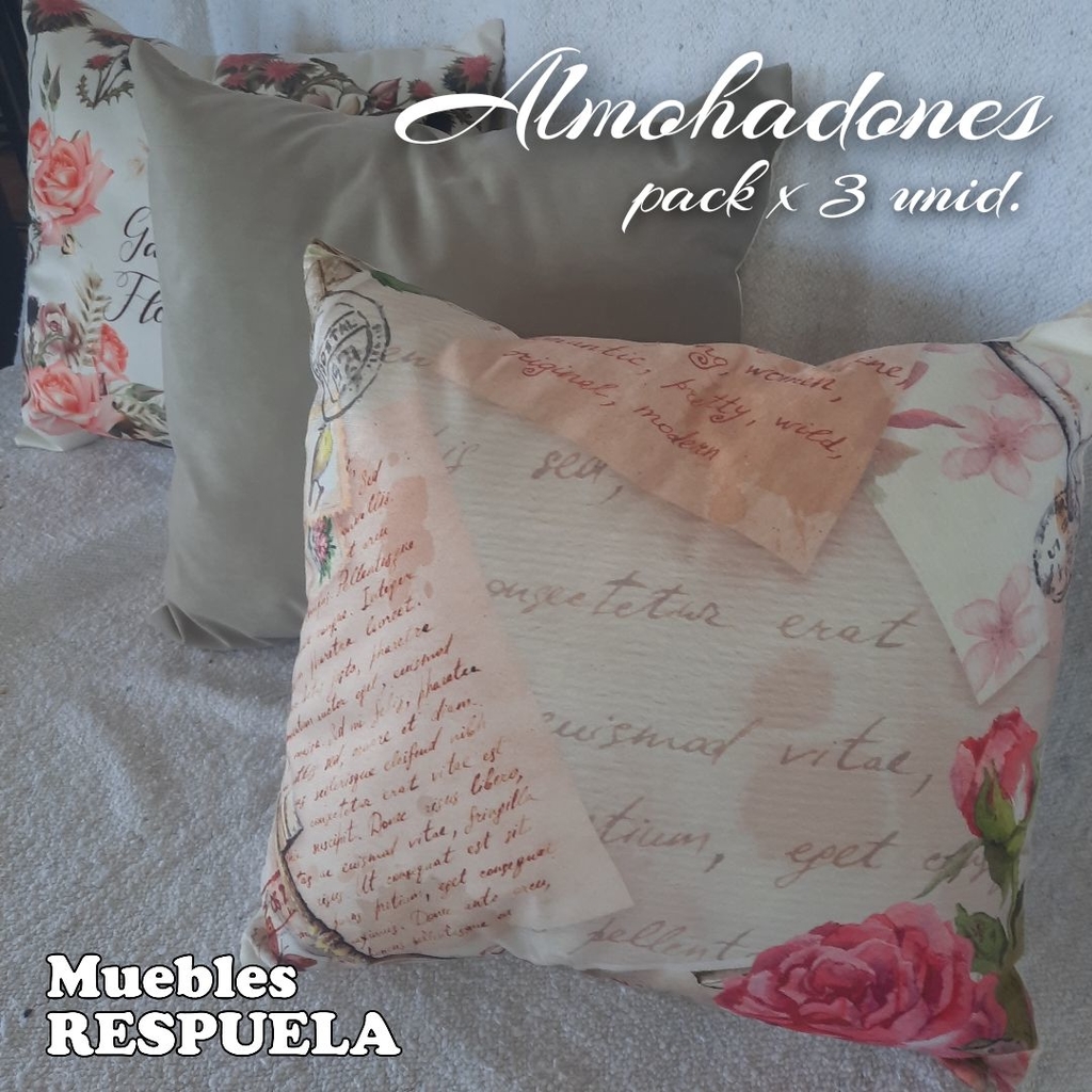 pack de almohadones decorativos