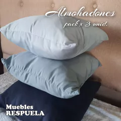 Almohadones deco. Pack x 3 unidades - LISOS