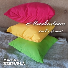 Almohadones deco. Pack x 3 unidades. LISOS - comprar online