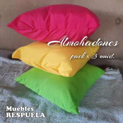 Almohadones deco. Pack x 3 unidades. LISOS - comprar online