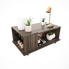 Mesa de centro - revistera con vidrio. en internet