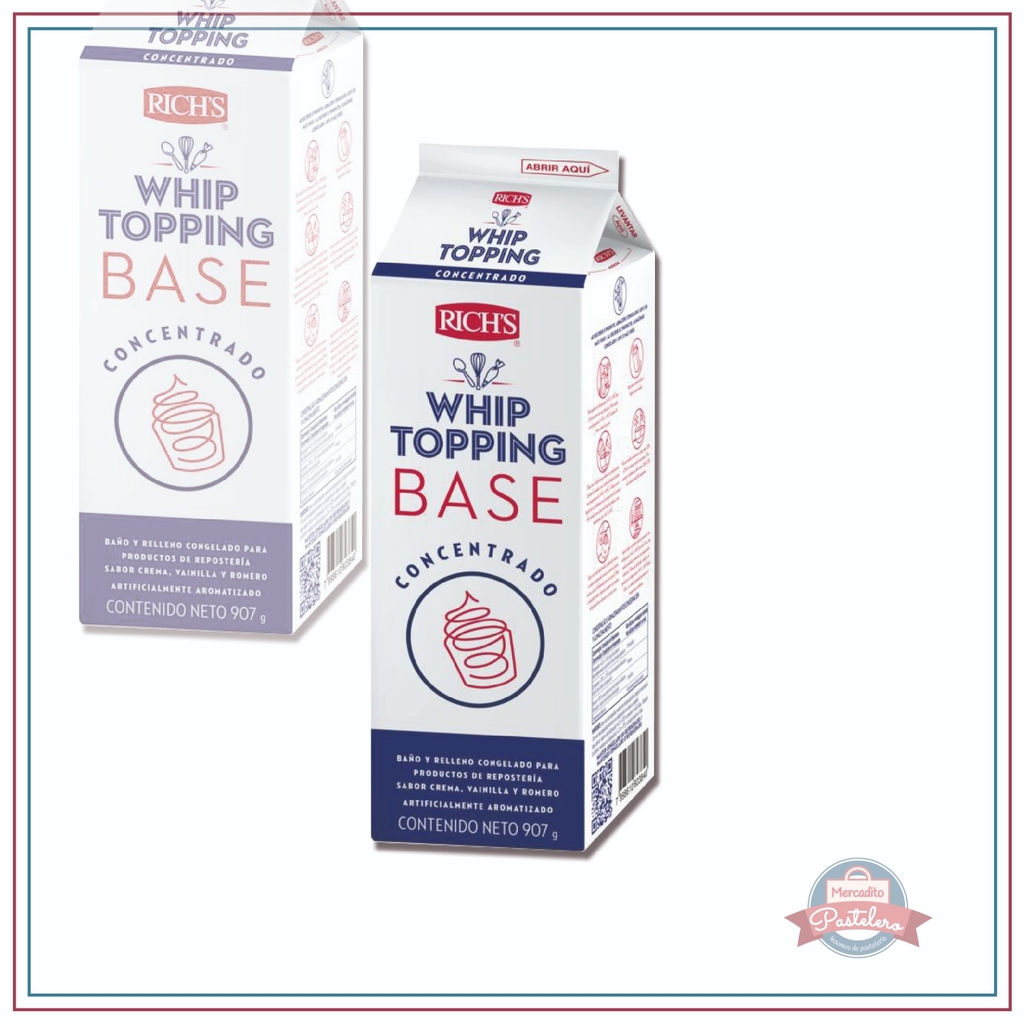 Whip Topping base Richs MERCADITO PASTELERO
