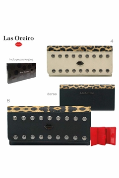 BILLETERA LAS OREIRO PRINT TACHAS REDONDAS (21188)