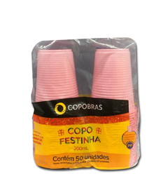 COPO CPBRAS PP 200ML ROSA C/50 (COPOBRAS - 2802)