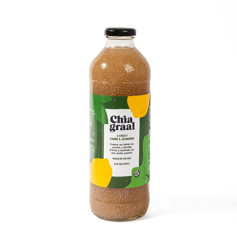 Jugo de frutas de Limón Y Jengibre con semillas de Chia x 330 ml - CHIA GRAAL