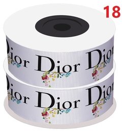 Fita de Gorgurão Estampada Marcas Famosas/Grife 38mm